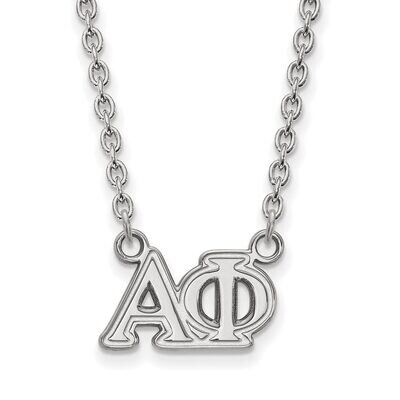 Alpha Phi Medium Pendant with 18 Inch Chain Sterling Silver SS007APH-18, MPN: SS007APH-18, 88677459…