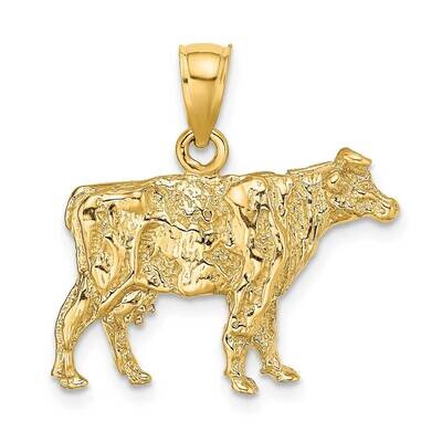 Cow Charm 14k Gold 3-D K6520, MPN: K6520, 637218035243