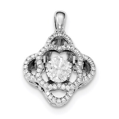 Vibrant Swarovski Zircon &amp; CZ Diamond Pendant Sterling Silver Platinum-plated QP4360, MPN: QP4360, …