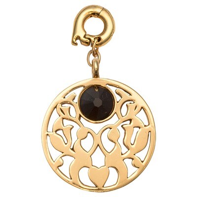 Nikki Lissoni Vintage Flower Charm Gold-Plated 25mm D1118GL, MPN: D1118GL, 8718819238539