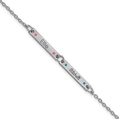 Brushed 2 Station with Epoxy Bracelet Sterling Silver Rhodium-plated XNA1182/2SS, MPN: XNA1182/2SS,