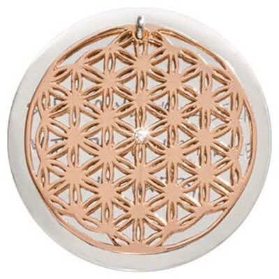 Nikki Lissoni Surround Yourself with Those Who Make You Happy Dangle Silver/Rose Gold-Plated 43mm C…