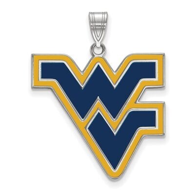 West Virginia University x-Large Enamel Pendant Sterling Silver SS072WVU, MPN: SS072WVU, 8867747223…