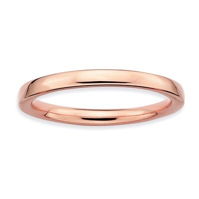 Pink-plated Polished Ring - Sterling Silver QSK240, MPN: QSK240, 883957156118