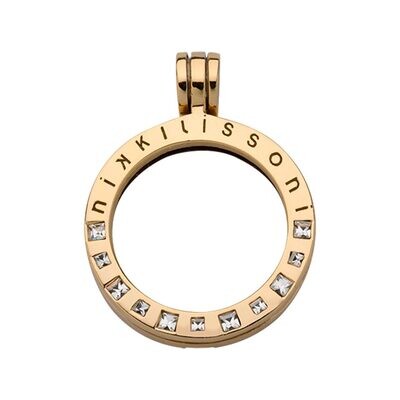 Nikki Lissoni Gold-plated Pendant with 11 Square Swarovski Stones 25mm P10GS, MPN: P10GS, 871907530…