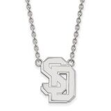 University of South Dakota Large Pendant with Chain Necklace 10k White Gold 1W010USD-18, MPN: 1W010…