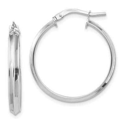 3mm Hoop Earrings 14k White Gold Polished TF1382W, MPN: TF1382W, 191101986772