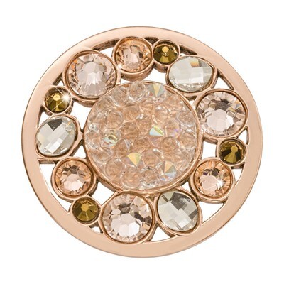 Nikki Lissoni Light Peach Rock Crystal Fantasy Rose Gold-Plated 33mm Coin C1557RGM, MPN: C1557RGM, …