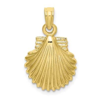 Scallop Shell Charm 10k Gold Polished 10K8253, MPN: 10K8253,