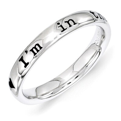 Sterling Silver Lyric I&#39;m in the Mood For Love Ring QSK1554-8