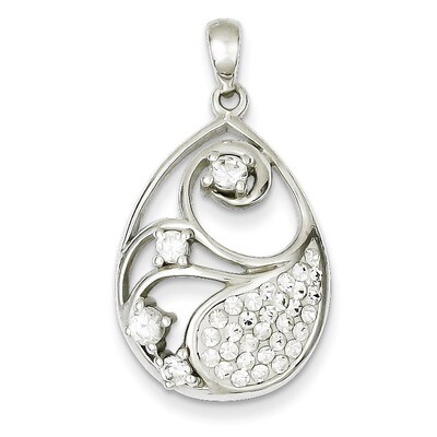 Stellux Crystal Pendant Diamond Sterling Silver QP2471, MPN: QP2471, 883957039558