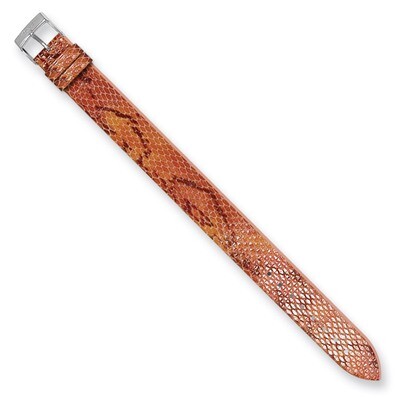 Moog Orange Red Python Texture Calf Leather Watch Band, MPN: PY-11,