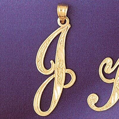 Dazzlers Jewelry Initial J Pendant Necklace Charm Bracelet in Yellow, White or Rose Gold 9566j, MPN…