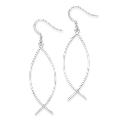 Ichthus (fish) Earrings Sterling Silver QE4790, MPN: QE4790, 886774113432