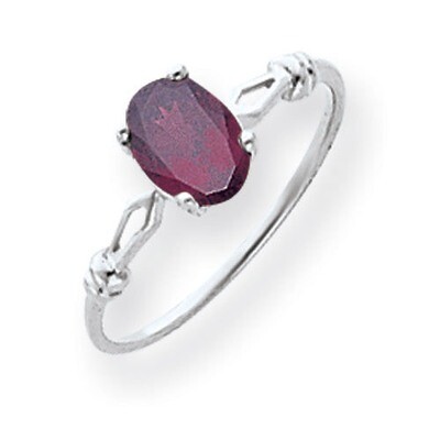 Rhodolite Garnet Ring 14k white Gold 7x5mm Oval Y4655RG, MPN: Y4655RG, 883957566610