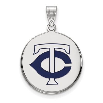 Minnesota Twins Large Enamel Disc Pendant Sterling Silver SS017TWN, MPN: SS017TWN, 886774628240