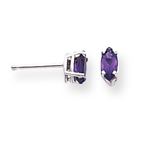 6x3mm Amethyst Marquise Stud Earring 14k Gold XE102WAM, MPN: XE102WAM, 883957089416
