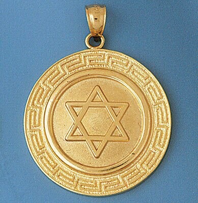 Dazzlers Jewelry Star of David Pendant Necklace Charm Bracelet in Yellow, White or Rose Gold 9185, …