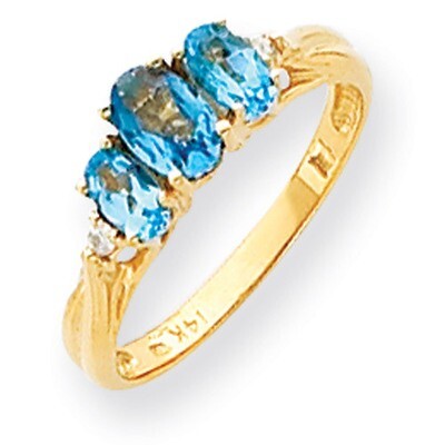 Gemstone &amp; Diamond Ring 14k Gold Y4613BT/AA, MPN: Y4613BT/AA, 883957473703