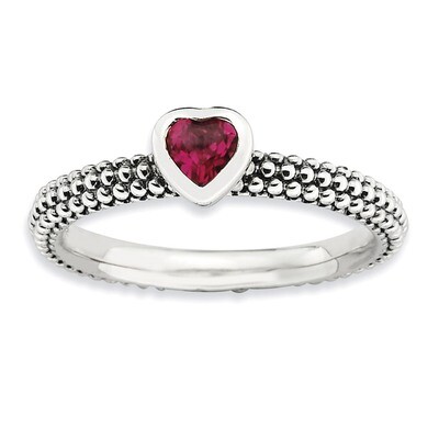 Cr.R Heart Ring - Sterling Silver Polished QSK609, MPN: QSK609, 886774219394