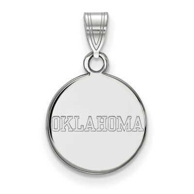 University of Oklahoma Small Disc Pendant Sterling Silver SS051UOK, MPN: SS051UOK, 886774959986
