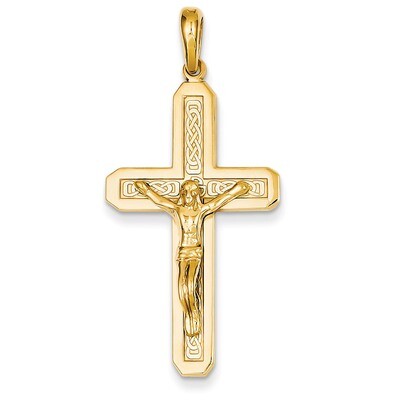 Crucifix Pendant 14k Gold Polished C1984, MPN: C1984, 886774088327