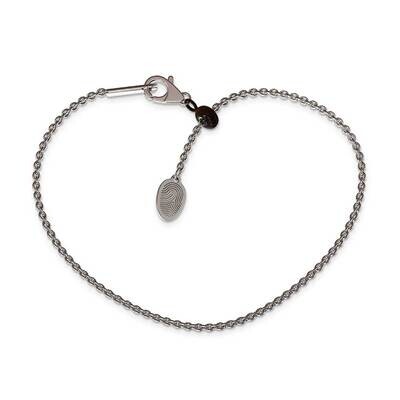 18K Brown Flsh Plate Adjuster Bead Memi Bracelet Sterling Silver Rhodium-plated MEBRAC-SS-7.5, MPN:…