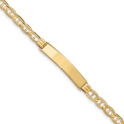 8 Inch Anchor Link ID Bracelet 14k Gold LID79-8, MPN: LID79-8, 883957837864