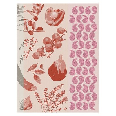 Le Jacquard Francais Soleil A Table Red Tea Towel 24 x 31 Inch 27562 Set of 4, MPN: 27562, 36602692…