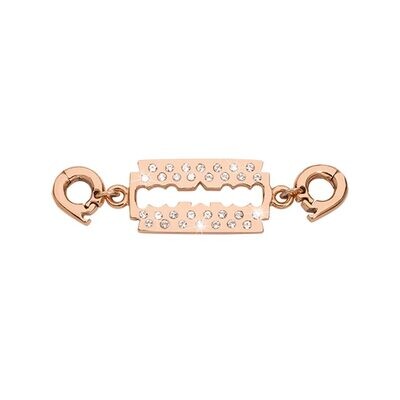 Nikki Lissoni Sparkling Razor Blade Tag Rose Gold-plated 22 x 12mm D1250RGM, MPN: D1250RGM, 8719075…