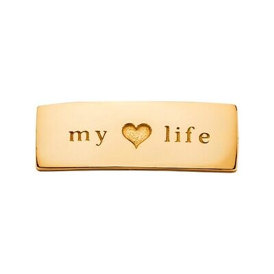 Nikki Lissoni Gold-plated Small Tag of 26 x 9 mm My Lovely Life T1019GS, MPN: T1019GS, 8719075306802