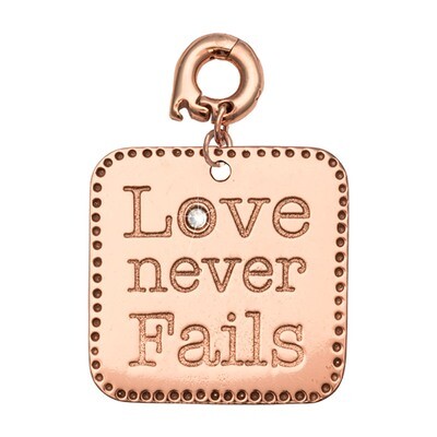 Nikki Lissoni Love Never Fails Charm Rose Gold-Plated 25mm D1163RGL, MPN: D1163RGL, 8718819239444