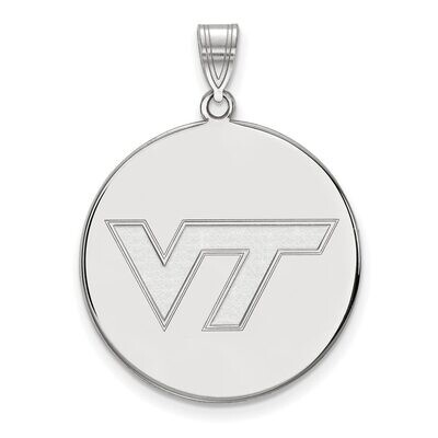 Virginia Tech x-Large Disc Pendant 10k White Gold 1W068VTE, MPN: 1W068VTE, 886774792606