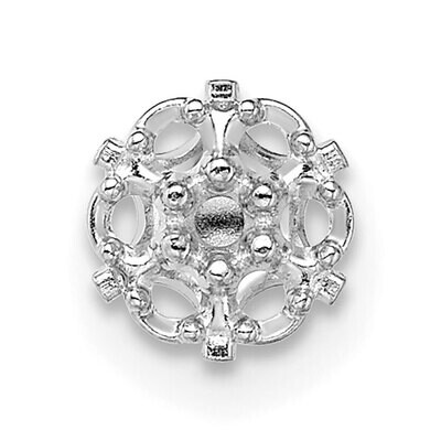 Round 7 Stone 7 x .005pt. Cluster Post Earring Mounting 14k White Gold WG2641, MPN: WG2641,