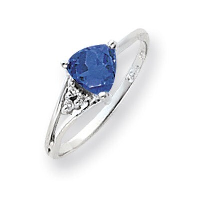 6mm Sapphire Diamond Ring 14k white Gold Y4745S/A, MPN: Y4745S/A, 883957605524