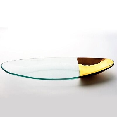 Annieglass Mod Medium Oval Server Gold, MPN: MD151G, UPC: