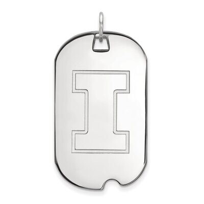 University of Illinois Large Dog Tag Sterling Silver SS028UIL, MPN: SS028UIL, 886774708119