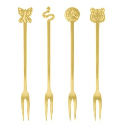 Sambonet Party Fashion Party Forks 4 Piece Giftboxed 52649G51, MPN: 52649G51, 790955000000