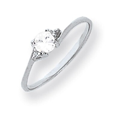 4mm Cubic Zirconia Diamond Ring 14k white Gold Y4713CZ/A, MPN: Y4713CZ/A, 883957601731