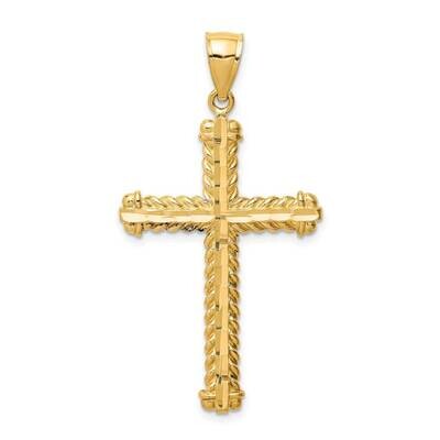 Cross Pendant 14k Gold Diamond-cut XR1703, MPN: XR1703, 883957951645