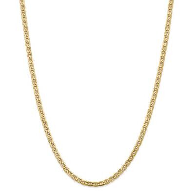 4mm Semi-Solid Anchor Chain 22 Inch 14k Gold BC100-22, MPN: BC100-22, 883957168678
