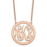 Large Family Monogram Necklace Sterling Silver Rose-plated XNA570RP, MPN: XNA570RP,