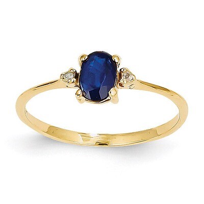 Diamond &amp; Saphire Birthstone Ring 14k Gold XBR210, MPN: XBR210, 883957413518