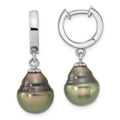9-10mm Tahitian Saltwater Pearl Earrings Sterling Silver Rhodium-Plated QE16380, MPN: QE16380, 1969…