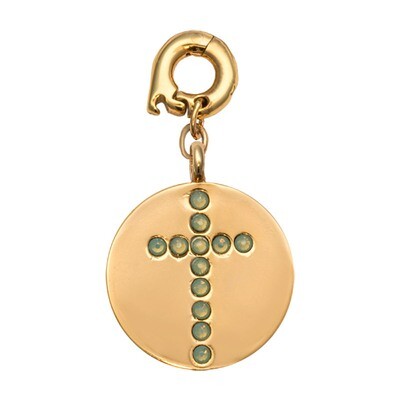 Nikki Lissoni Sparkling Cross Charm Gold-Plated 20mm D1117GM, MPN: D1117GM, 8718819238508