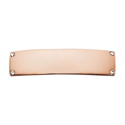 Nikki Lissoni Rose Gold-plated Medium Tag of 42 x 9 mm with Swarovski Stones T1014RGM, MPN: T1014RG…