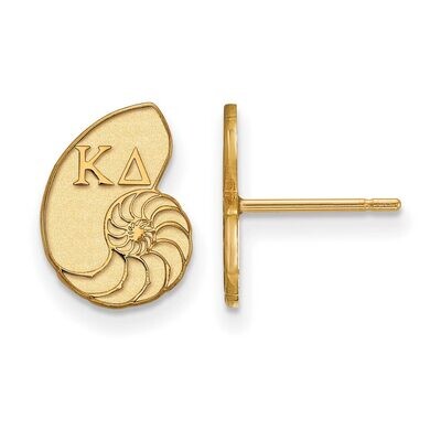 Kappa Delta Extra Small Post Earrings Gold-plated Silver GP038KD, MPN: GP038KD, 886774939407