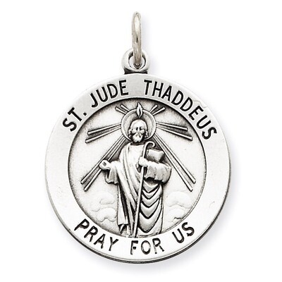 Saint Jude Thaddeus Medal Sterling Silver QC3601, MPN: QC3601, 883957532431