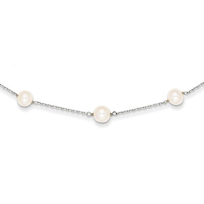 Fresh Water Cultured Pearl Necklace 14k White Gold PR57-16, MPN: PR57-16, 886774104904