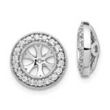 Earring Jackets 14k White Gold Diamond EJM5299-033-WA, MPN: EJM5299-033-WA, 191101537486